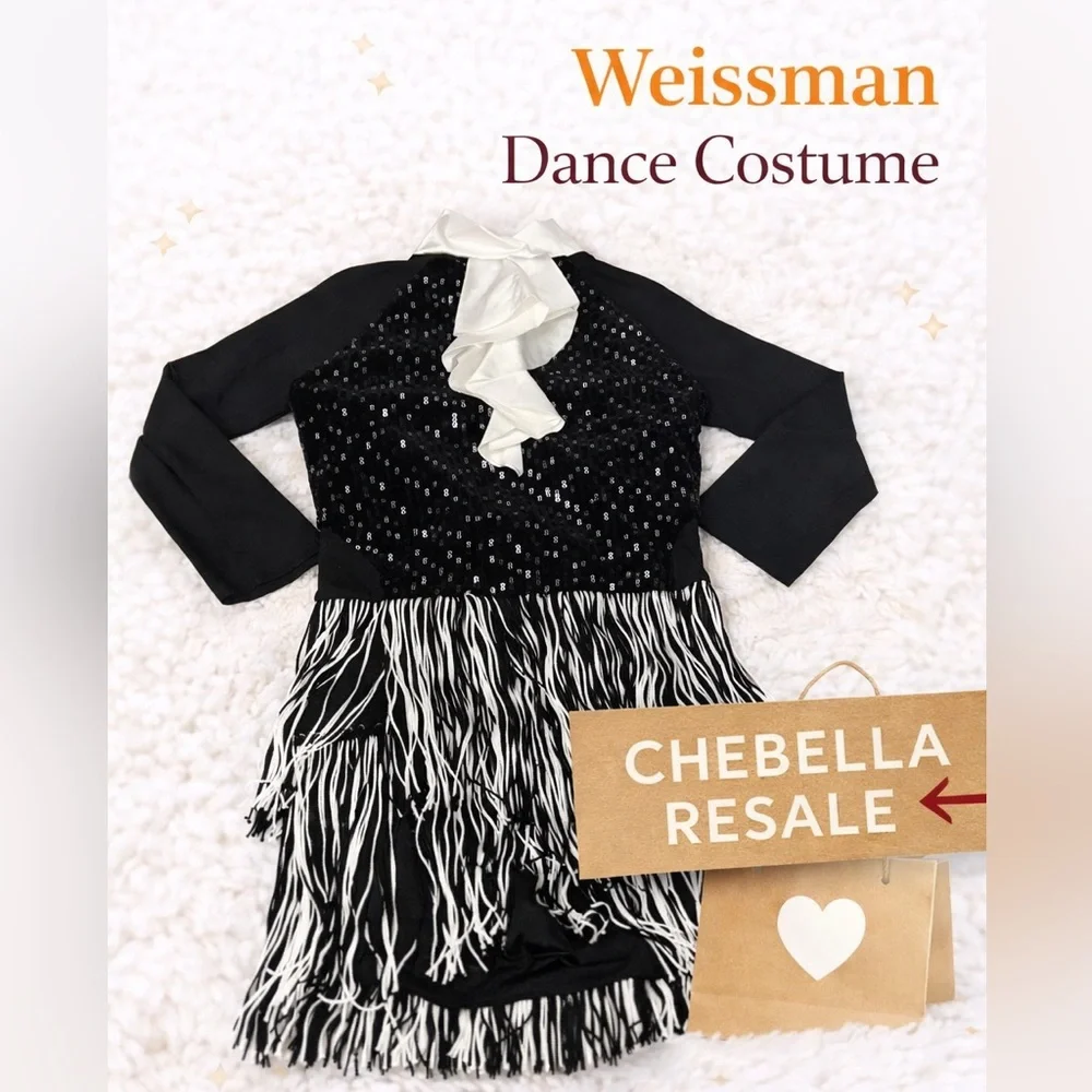 Weissman Black and White It’s Not Unusual kids size Large child Dance Costume